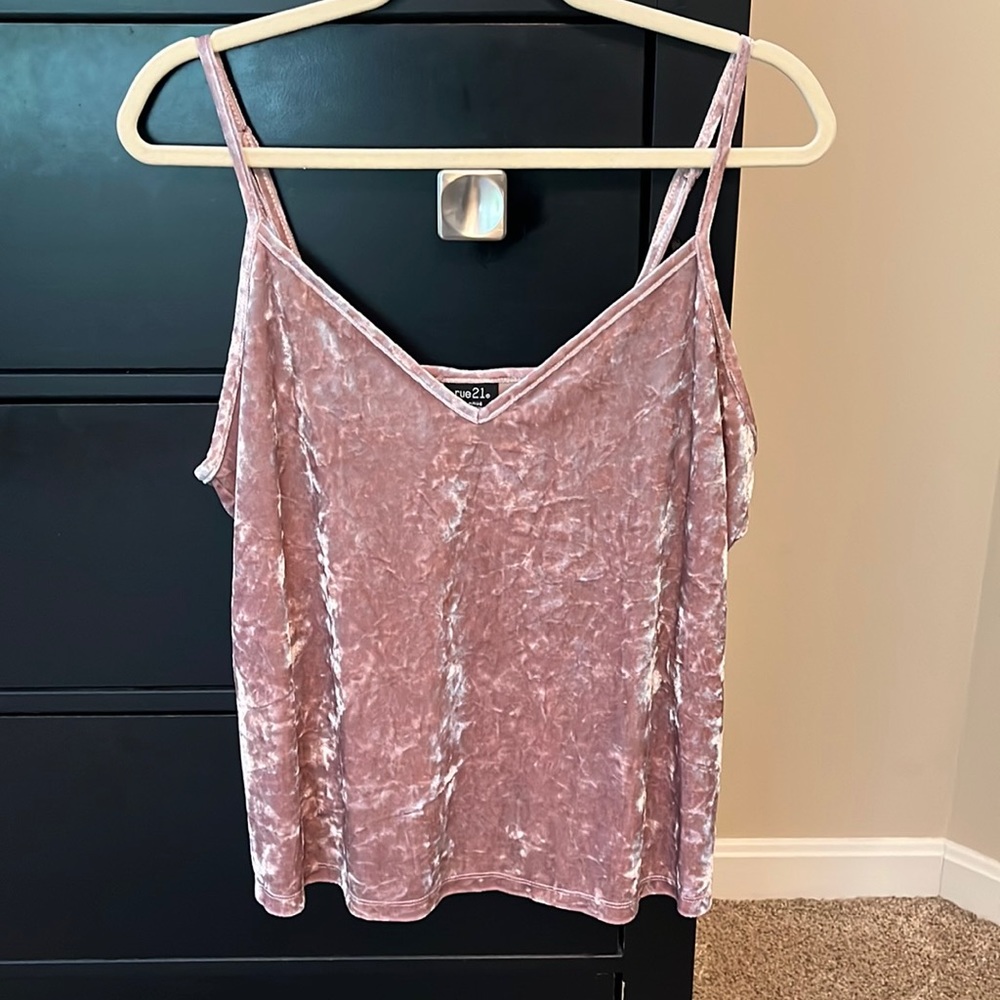 Rue21 crushed velvet tank